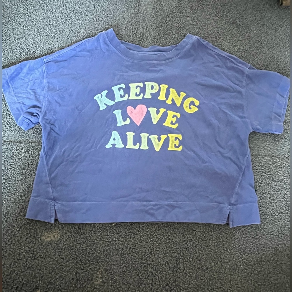Old Navy Blue Tee with Colorful Graphic